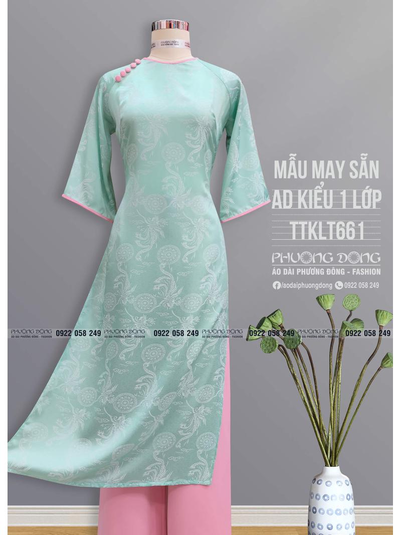 Áo Dài Phom Trẻ Gấm Lụa Phom Suông TTKLT661